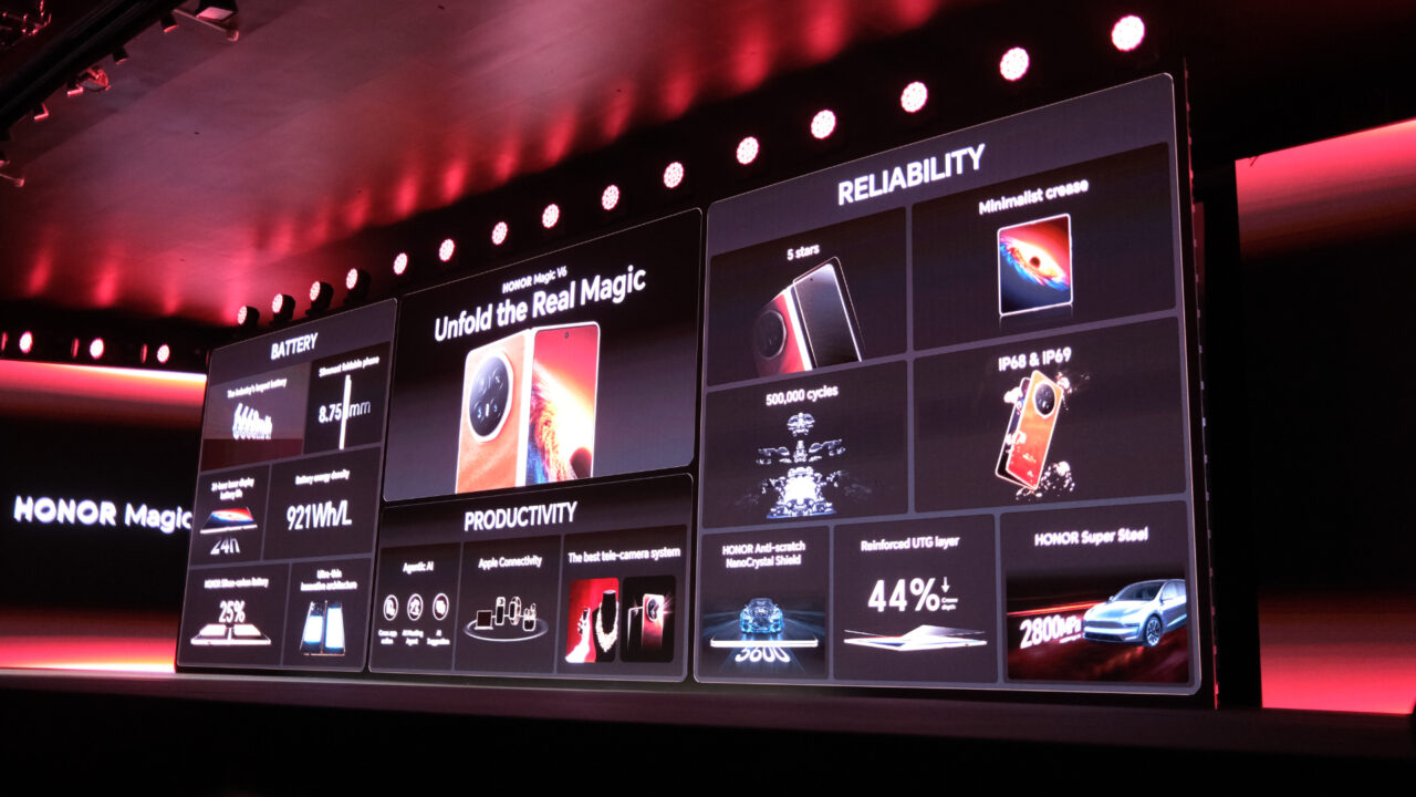 Honor launches its new slim foldable Magic V6 with a 6,600 mAh battery