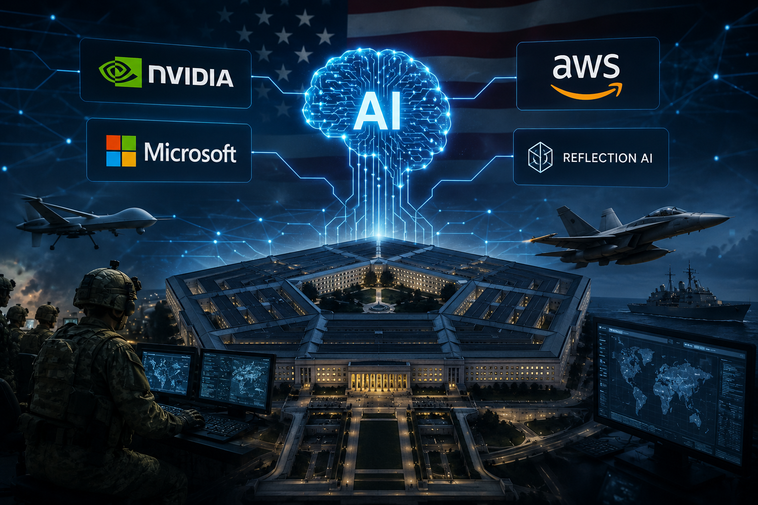 Pentagon Expands Classified AI Network With Nvidia, Microsoft, and AWS Deals